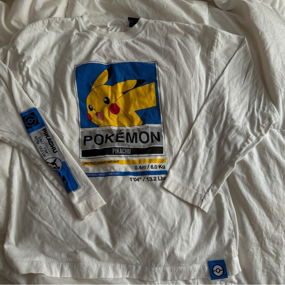Zara kids Pokemon Pikachu long sleeve Shirt Size 11-12
